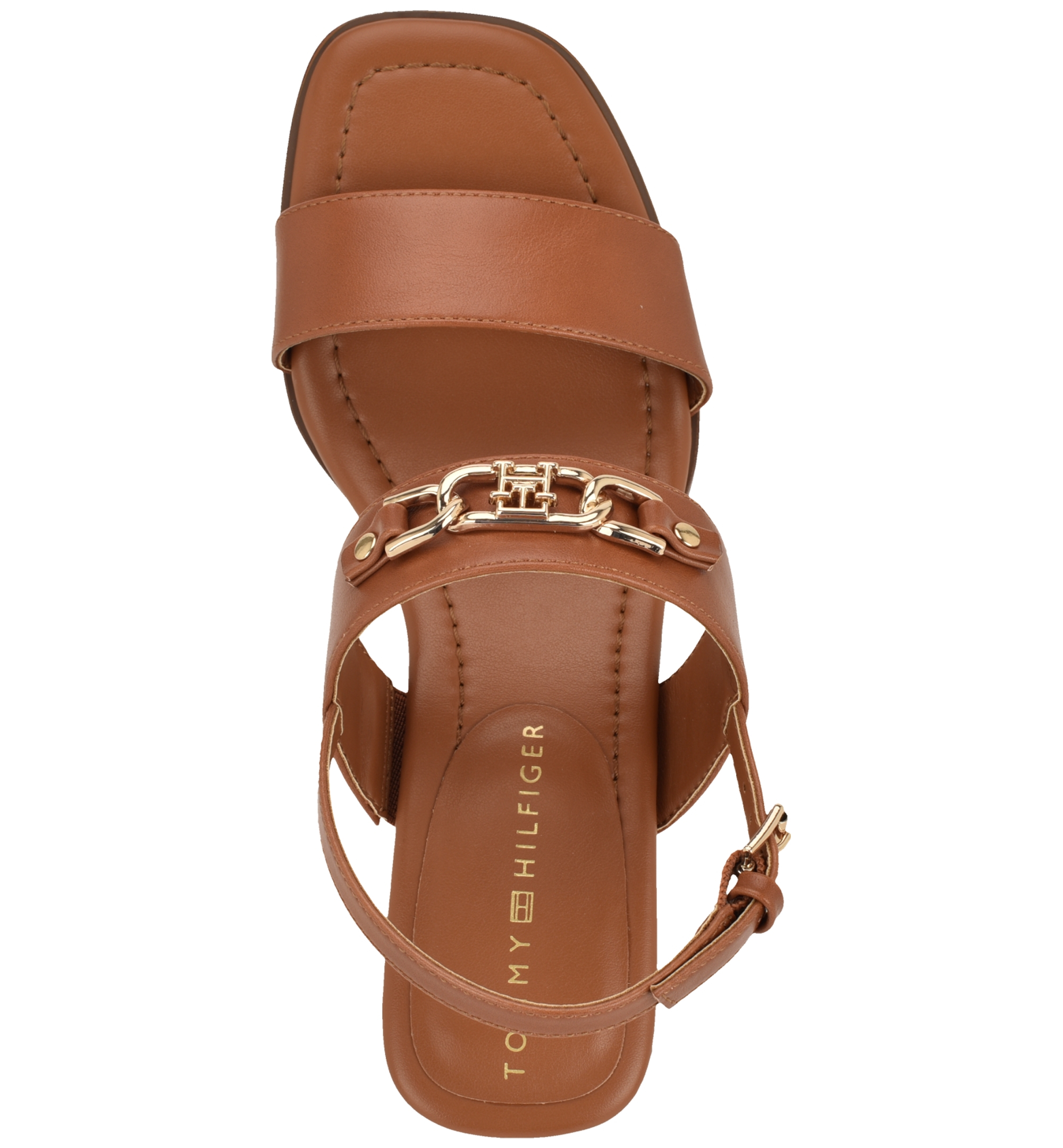 Tommy Hilfiger Women's Mhena Block Heel City Sandal - Cognac