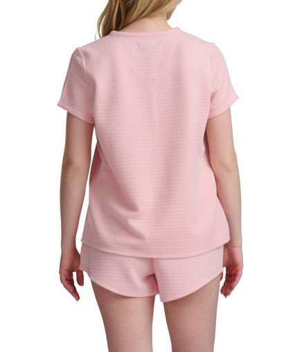 Tommy Hilfiger Women's 2-Piece Henley and Boxer-Set - Crystal Rose