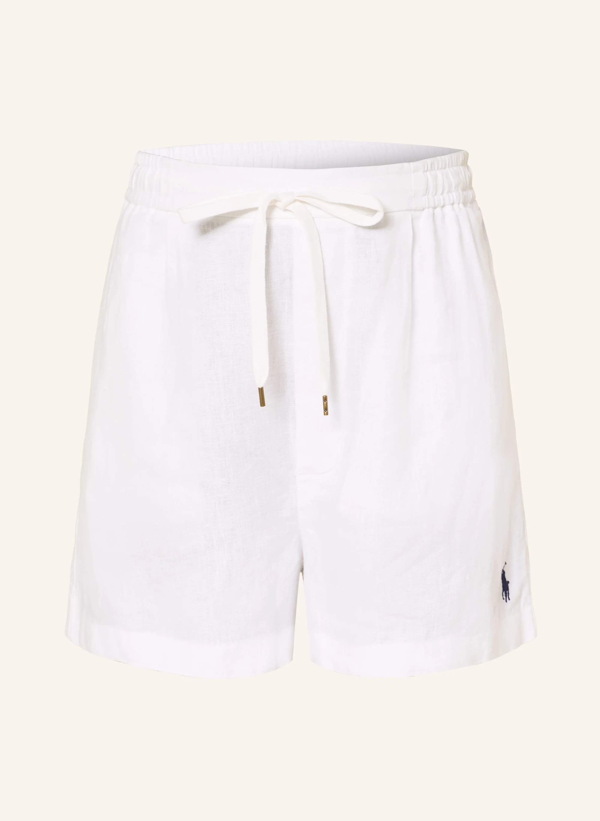 POLO RALPH LAUREN Leinenshorts – WEISS