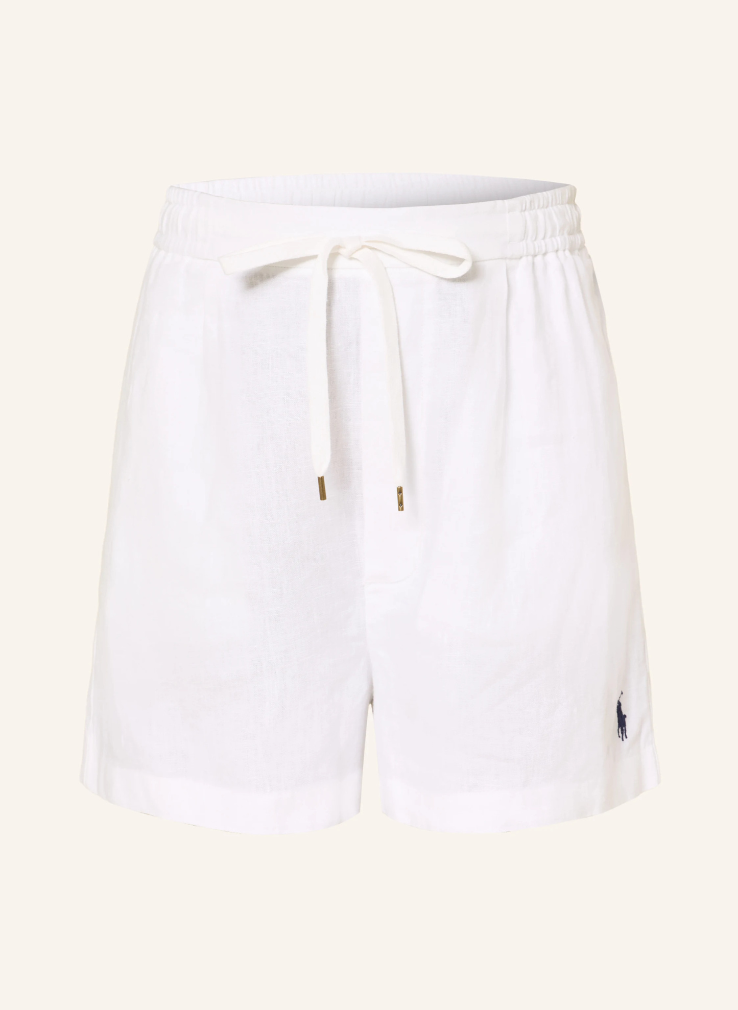 POLO RALPH LAUREN Leinenshorts – WEISS