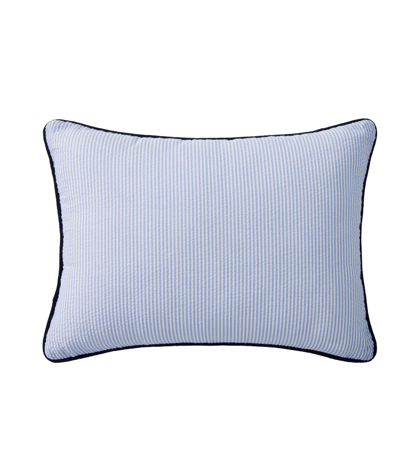 Tommy Hilfiger Crest Breakfast Seersucker Decorative Pillow, 12" x 16" - Blue, White