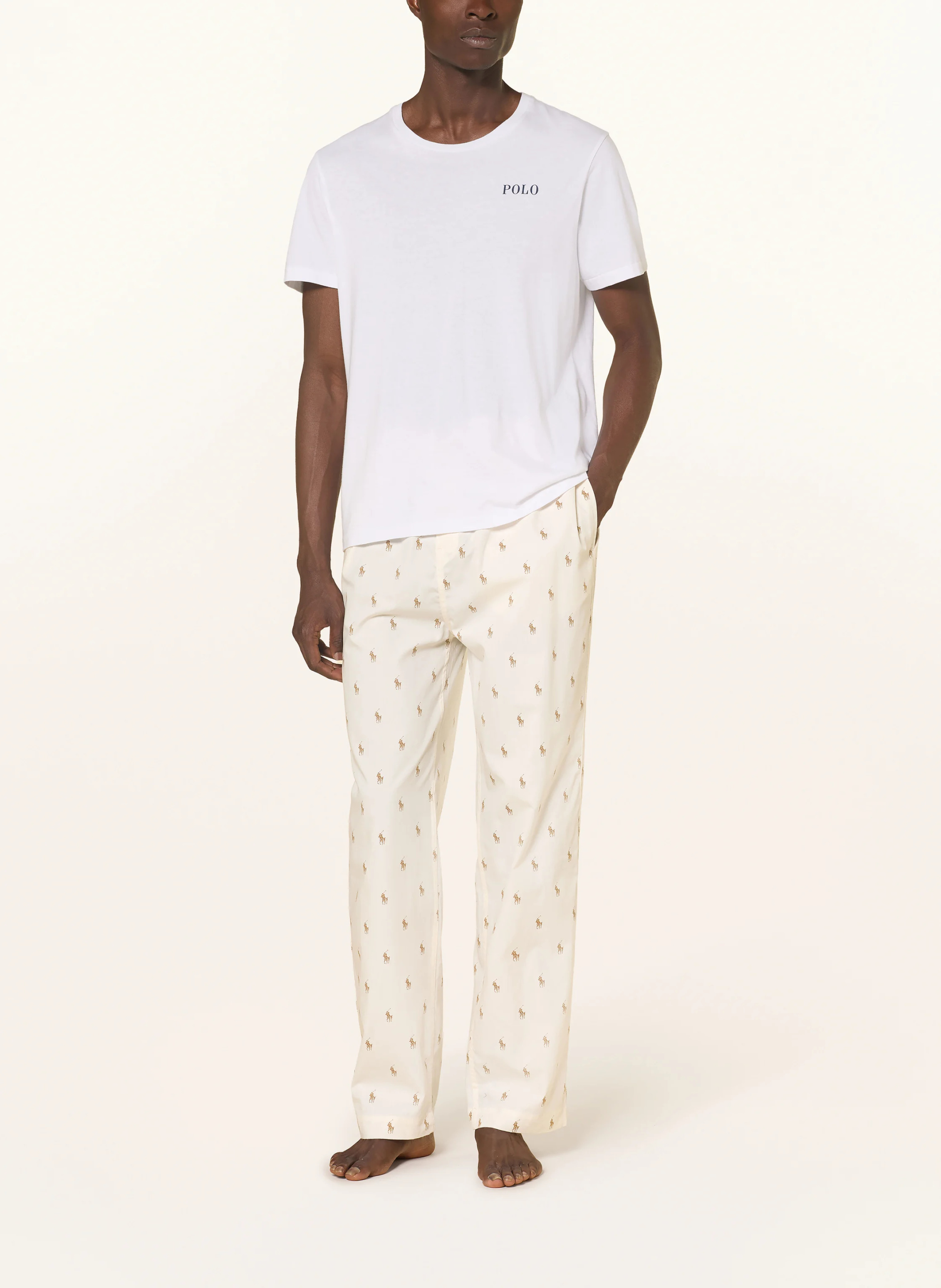 POLO RALPH LAUREN Schlafhose – CREME / BEIGE