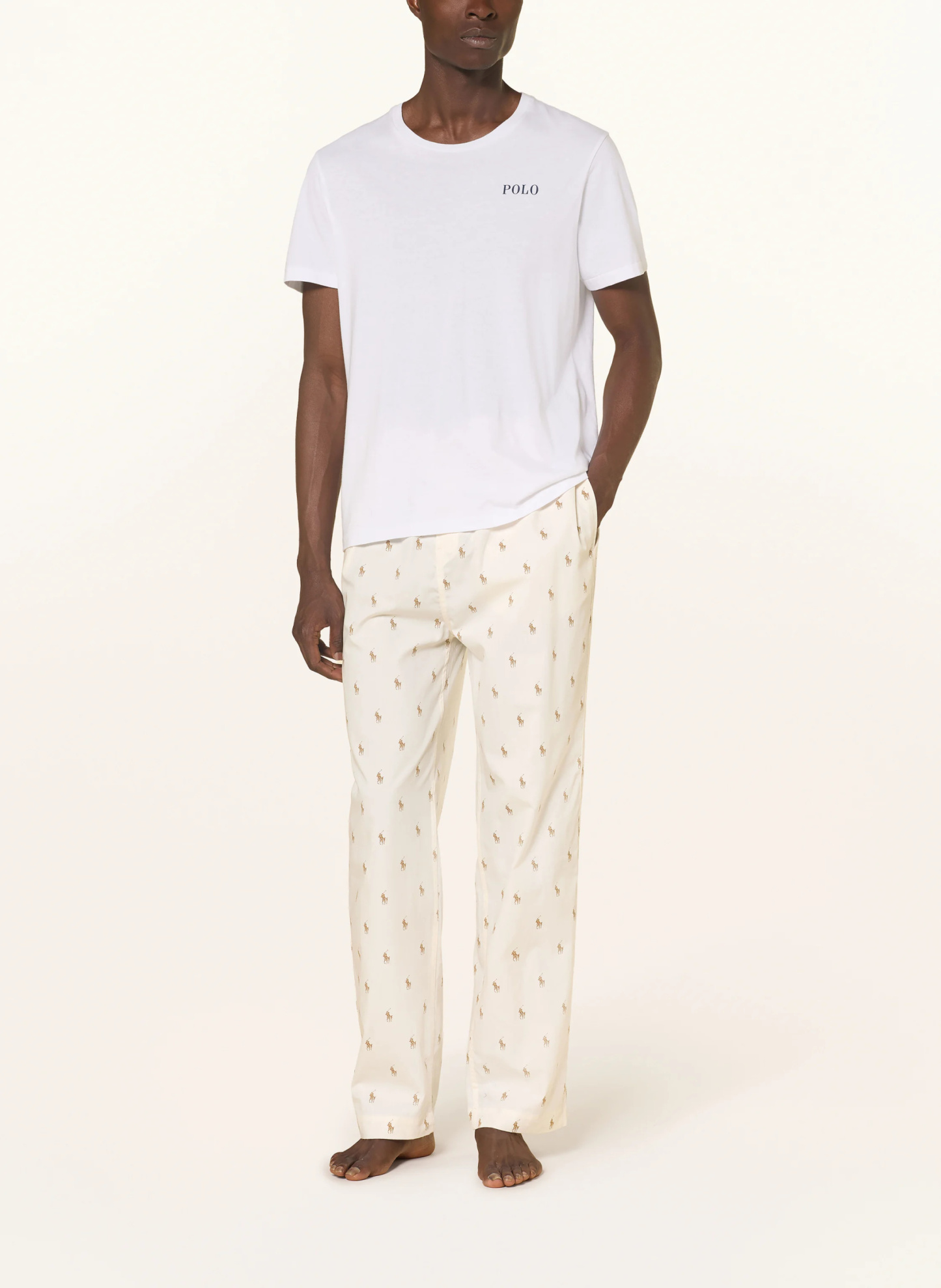 POLO RALPH LAUREN Schlafhose – CREME / BEIGE