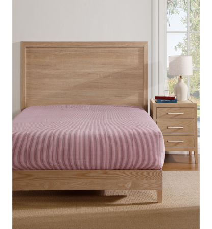 Tommy Hilfiger Essentials Solid Cotton Percale Fitted Sheets - Red, Dark Blue