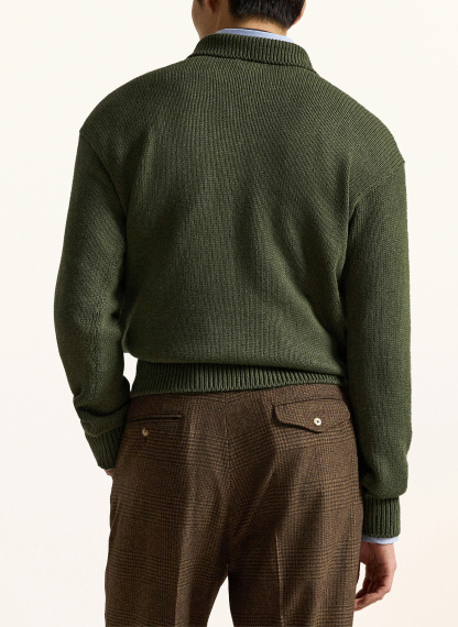 POLO RALPH LAUREN Strick-Poloshirt – OLIV