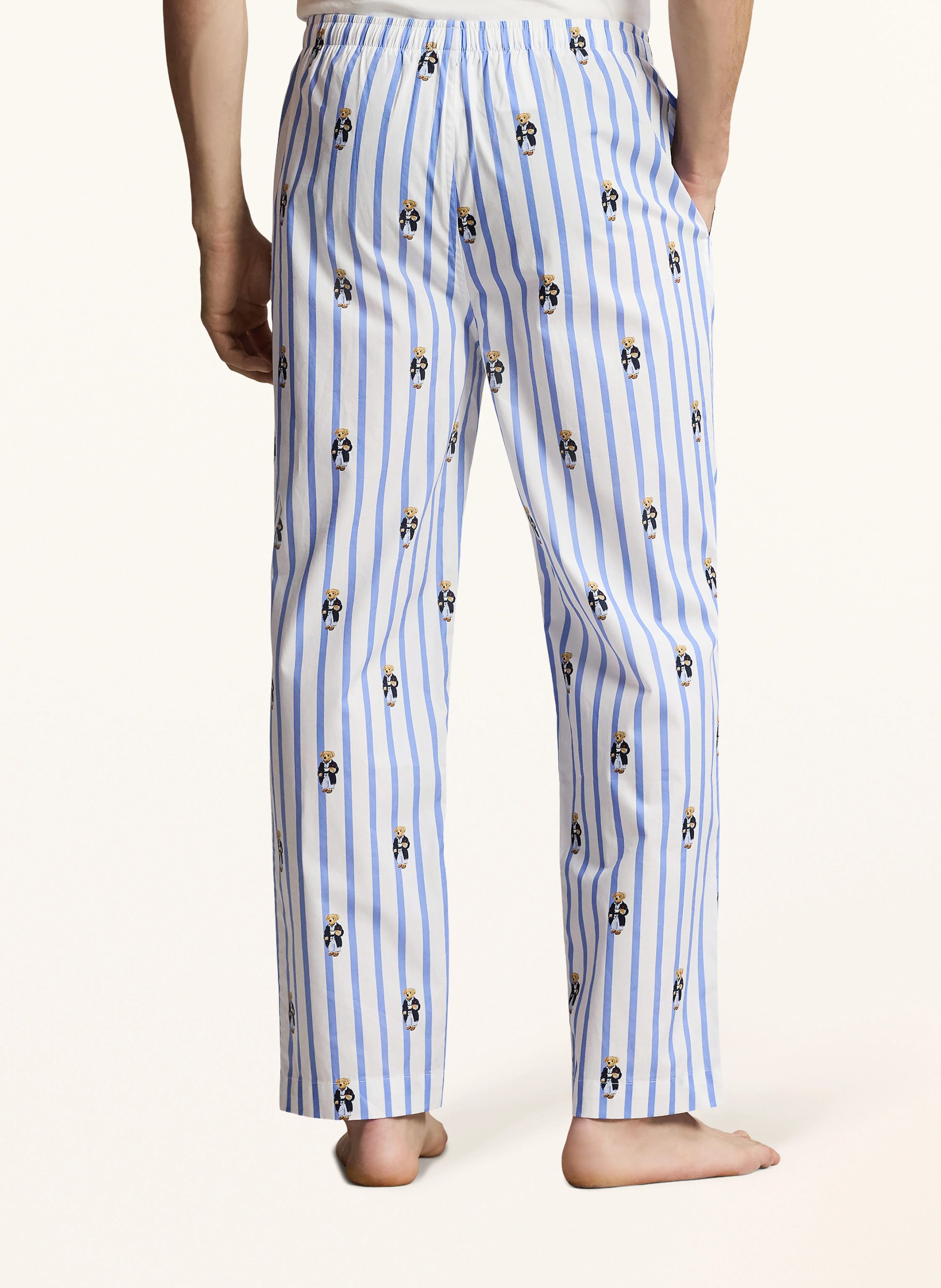 POLO RALPH LAUREN Schlafhose – WEISS / BLAU