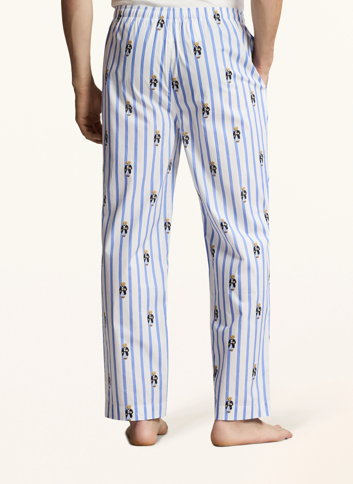 POLO RALPH LAUREN Schlafhose – WEISS / BLAU