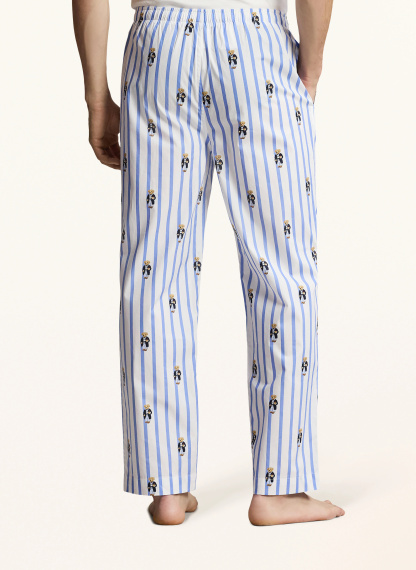POLO RALPH LAUREN Schlafhose – WEISS / BLAU