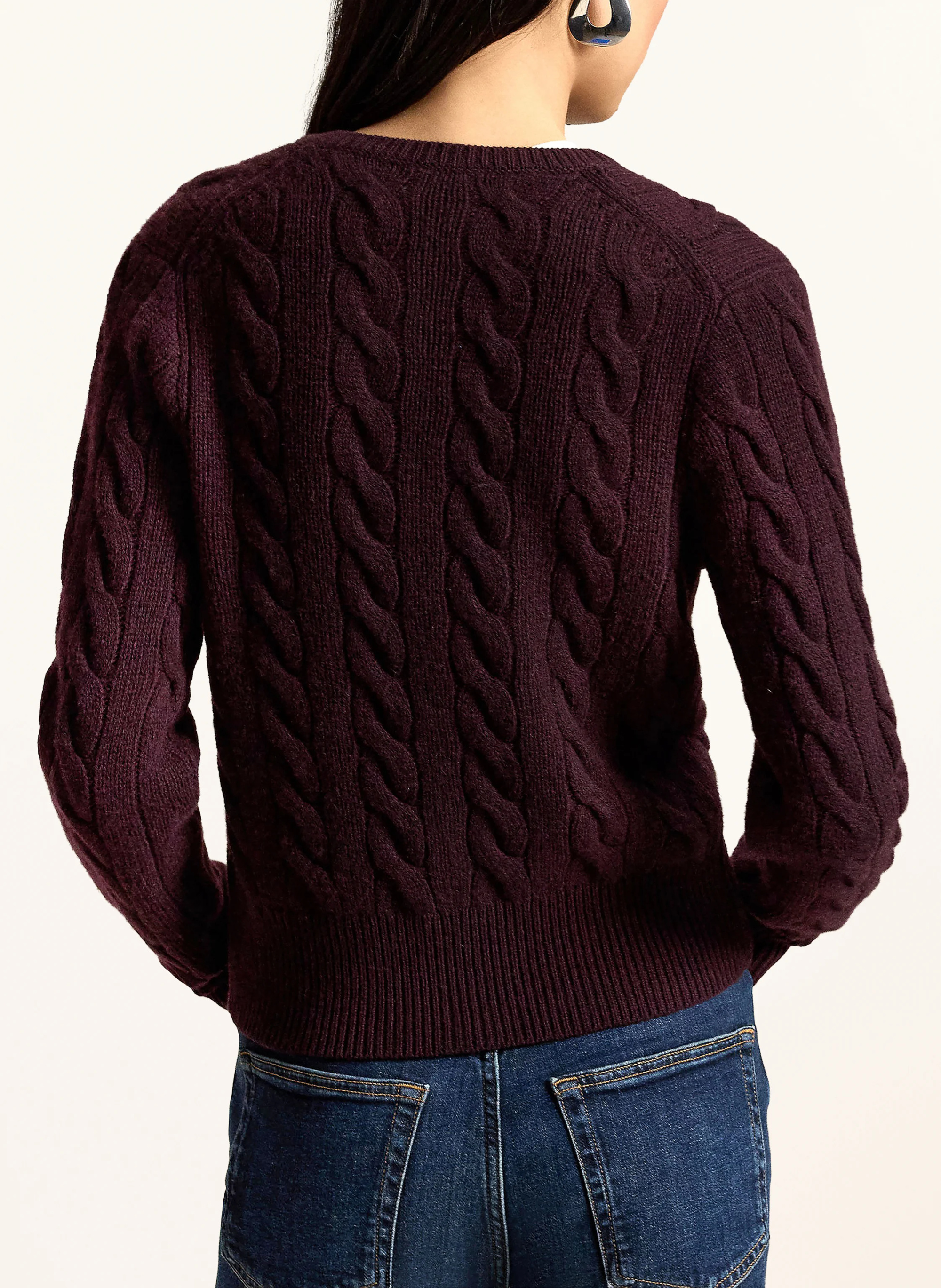 POLO RALPH LAUREN Strickjacke – DUNKELROT