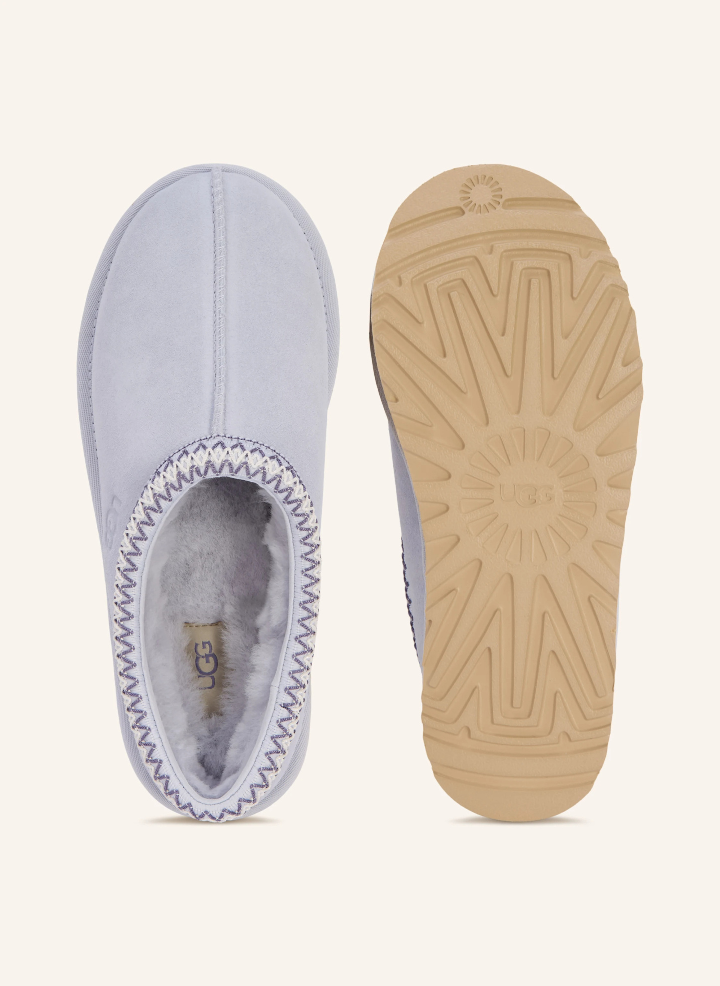 UGG Pantoletten TASMAN II – BLAUGRAU / DUNKELBLAU / WEISS