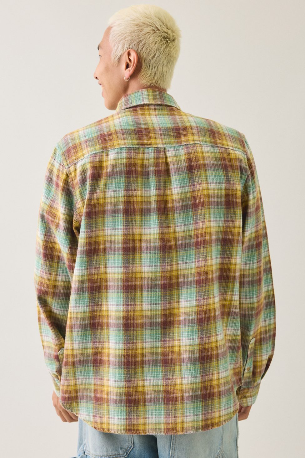 BDG Baggy Flannel Long Sleeve Shirt - Multi