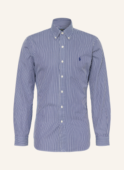 POLO RALPH LAUREN Hemd Custom Fit – DUNKELBLAU / WEISS