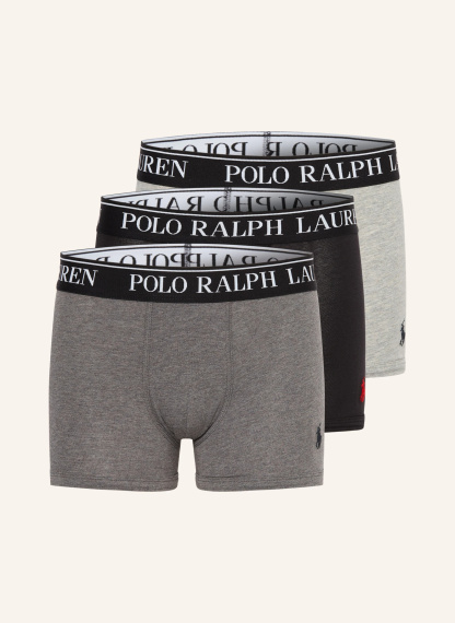 POLO RALPH LAUREN 3er-Pack Boxershorts – GRAU / HELLGRAU / SCHWARZ
