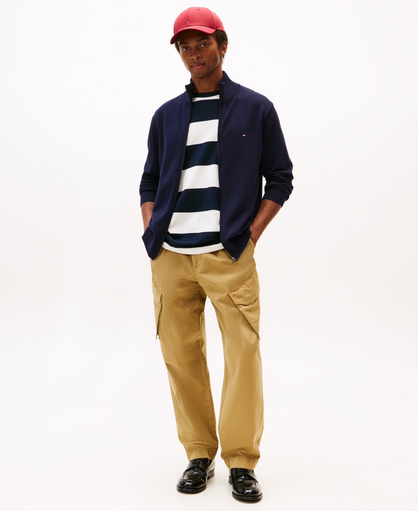 Tommy Hilfiger Men's Essential Zip-Thru Sweater - Desert Sky