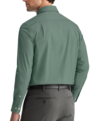 Tommy Hilfiger Men's Regular Fit Wrinkle Resistant Stretch Dress Shirt - Solid Green
