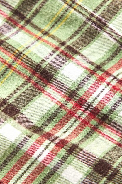 BDG Baggy Flannel Long Sleeve Shirt - Green