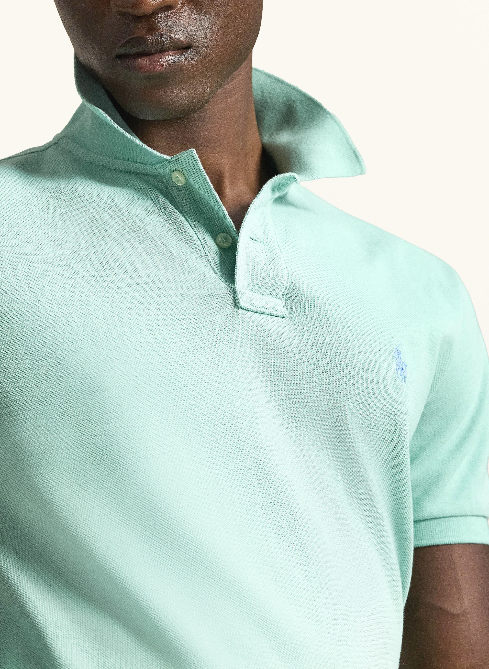 POLO RALPH LAUREN Piqué-Poloshirt Custom Slim Fit – HELLGRÜN / HELLBLAU