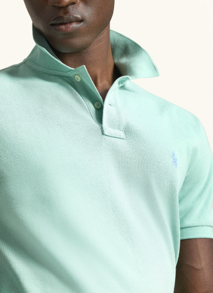 POLO RALPH LAUREN Piqué-Poloshirt Custom Slim Fit – HELLGRÜN / HELLBLAU