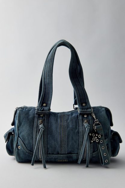 BDG Mixed Medium Charm Shoulder Bag - Indigo