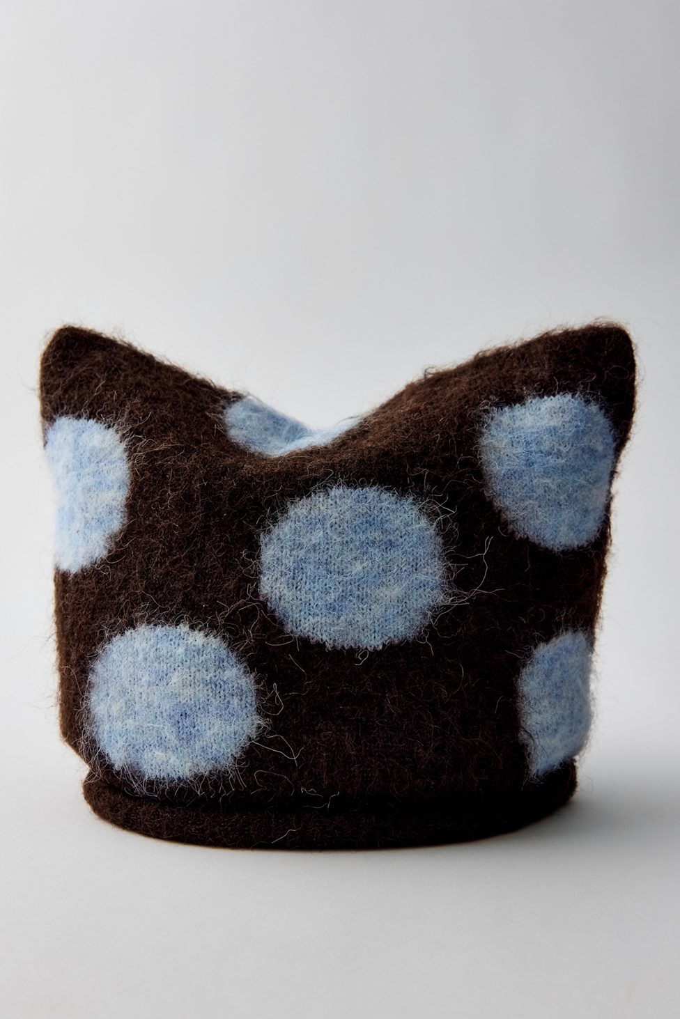 Mylo Polka Dot Square Beanie - Chocolate