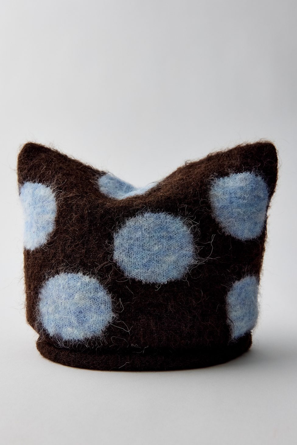 Mylo Polka Dot Square Beanie - Chocolate