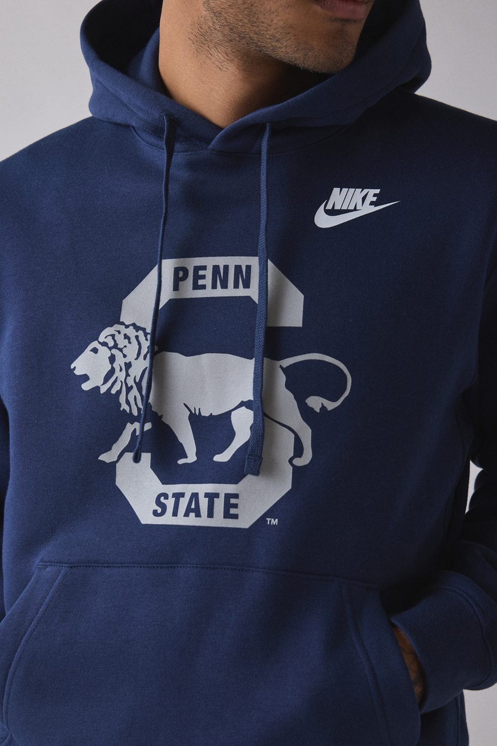 Fanatics Penn State University Graphic Nike Legacy Hoodie Sweatshirt - Navy