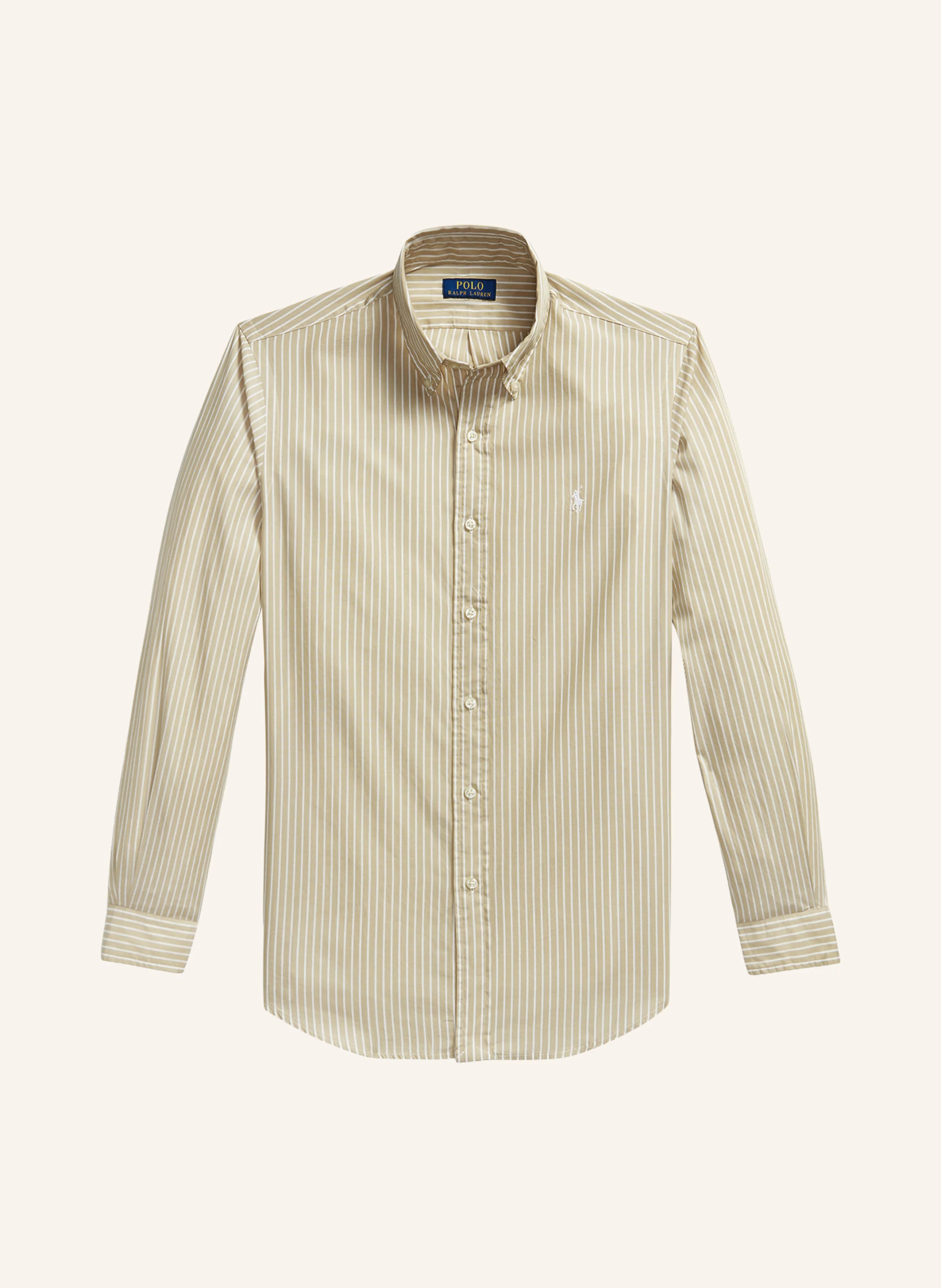 POLO RALPH LAUREN Hemd Custom Fit – BEIGE / WEISS (1)