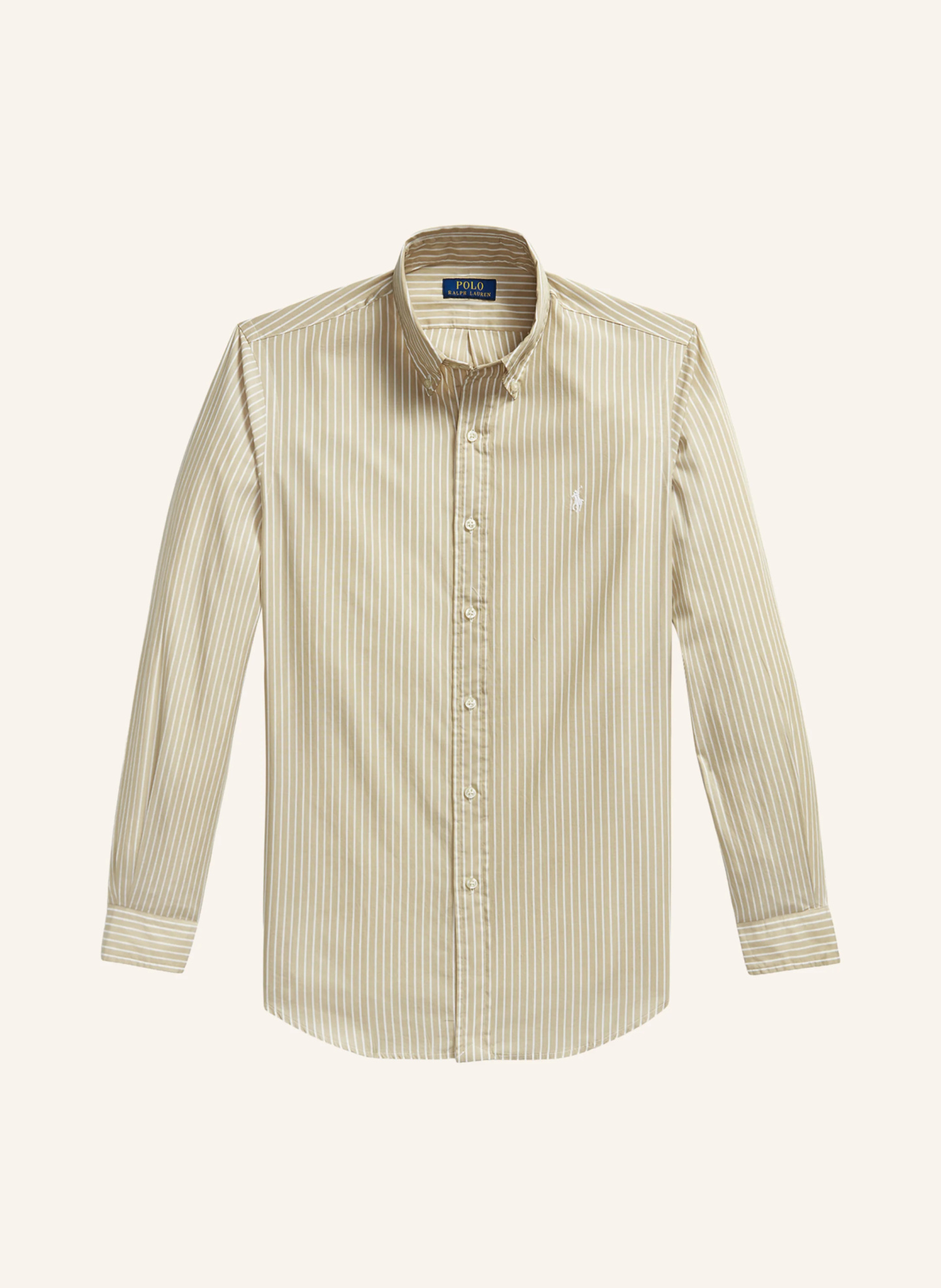 POLO RALPH LAUREN Hemd Custom Fit – BEIGE / WEISS (1)