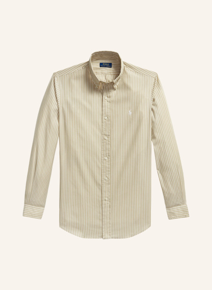 POLO RALPH LAUREN Hemd Custom Fit – BEIGE / WEISS (1)