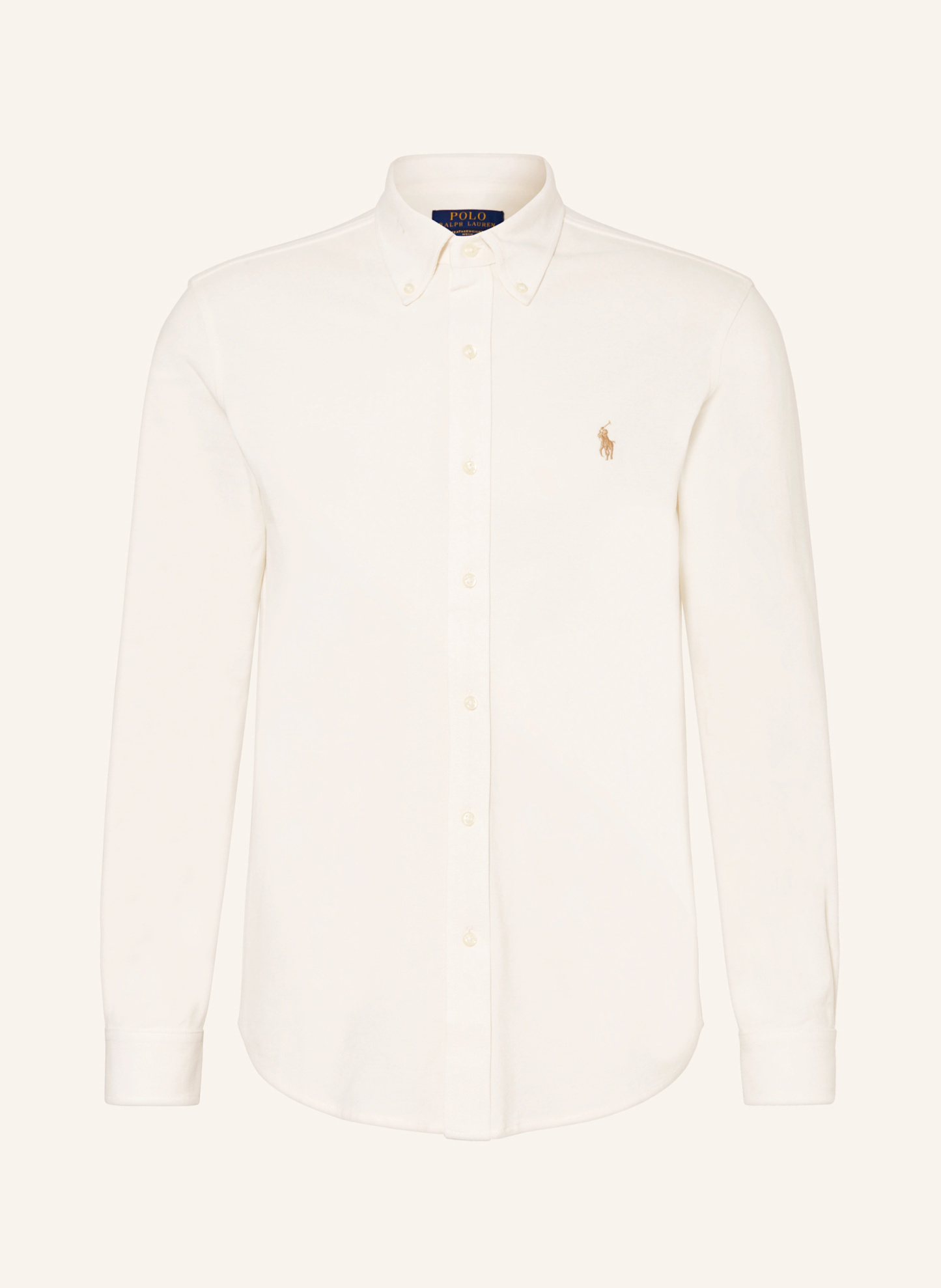 POLO RALPH LAUREN Piqué-Hemd Custom Fit – ECRU