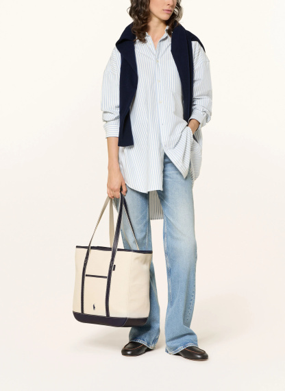 POLO RALPH LAUREN Shopper – ECRU / DUNKELBLAU