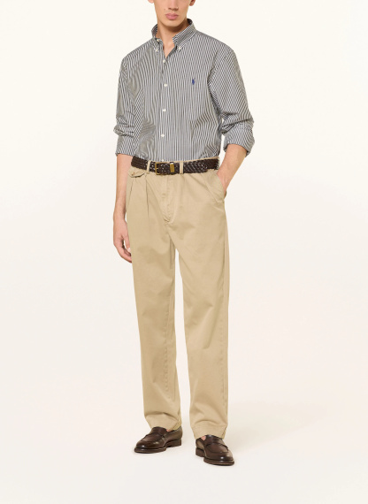 POLO RALPH LAUREN Hemd Custom Fit – GRAU / WEISS