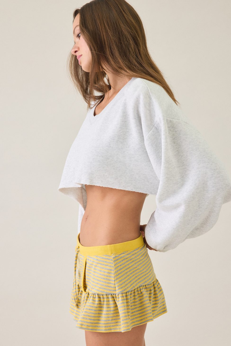 Out From Under Bec Game Day Pocket Low-Rise Mini Skort - Yellow Multi