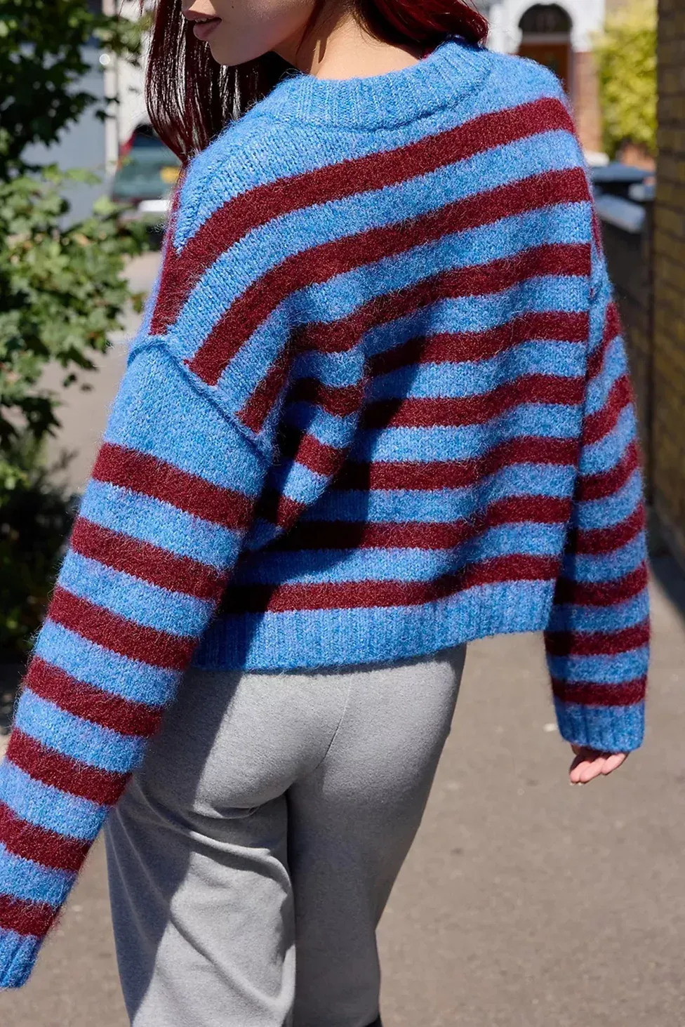 UO Hudson Fuzzy Cardigan - Blue Multi