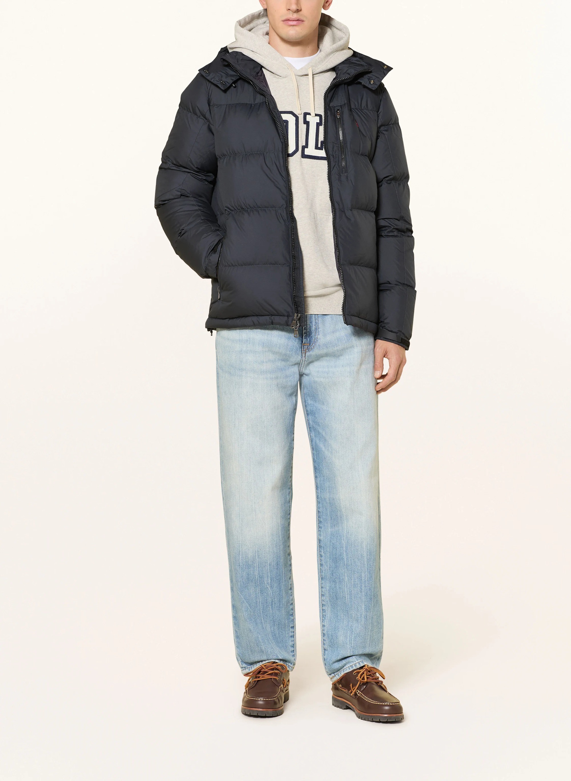 POLO RALPH LAUREN Daunenjacke GORHAM mit abnehmbarer Kapuze – SCHWARZ