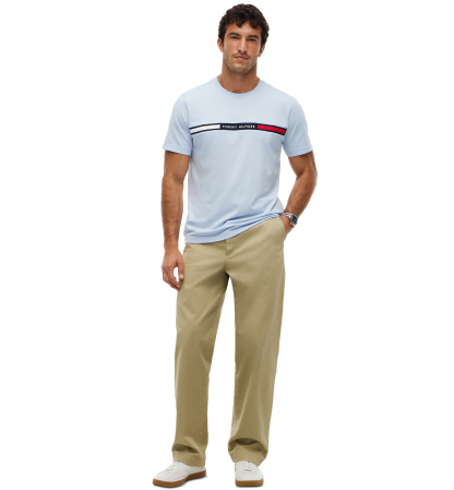 Tommy Hilfiger Men's Chest Insert Logo T-Shirt - Sky Blue