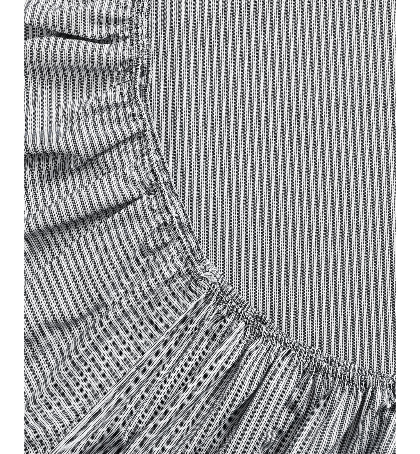 Tommy Hilfiger Essentials Solid Cotton Percale Fitted Sheets - White, Navy
