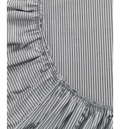 Tommy Hilfiger Essentials Solid Cotton Percale Fitted Sheets - White, Navy