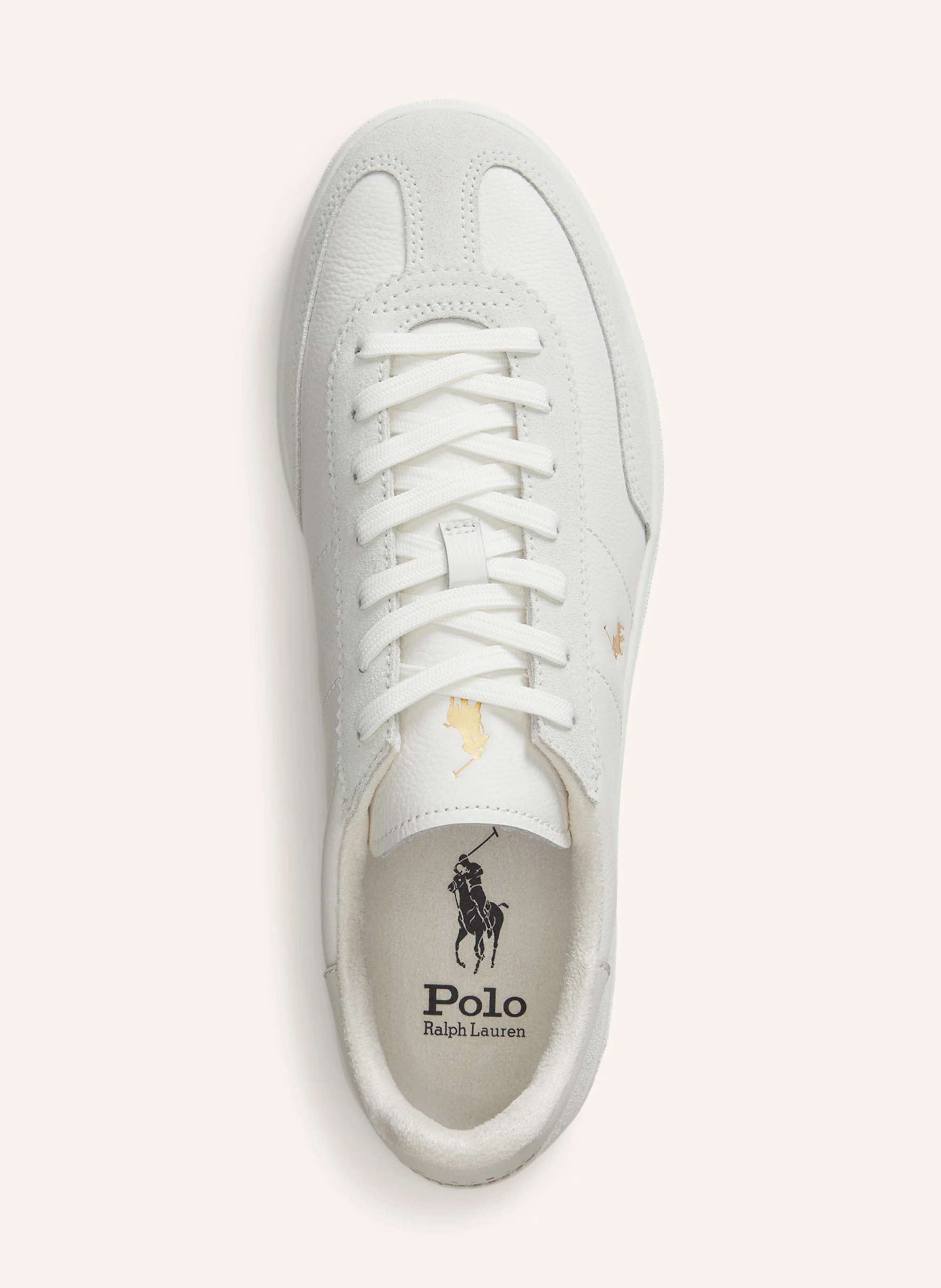 POLO RALPH LAUREN Sneaker – WEISS / GOLD / HELLGRAU