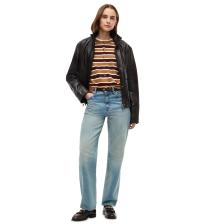 Tommy Hilfiger Women's Striped Slim-Fit Crewneck Cardigan - Studio Stripe Deep Burgundy Dark Khaki