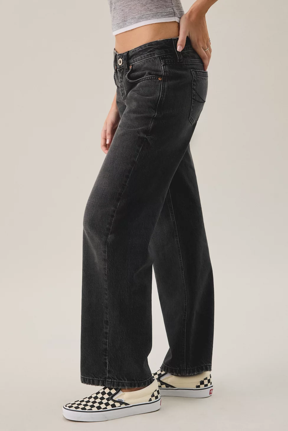 BDG Alto Ultimate Low-Rise Straight Jeans - Black