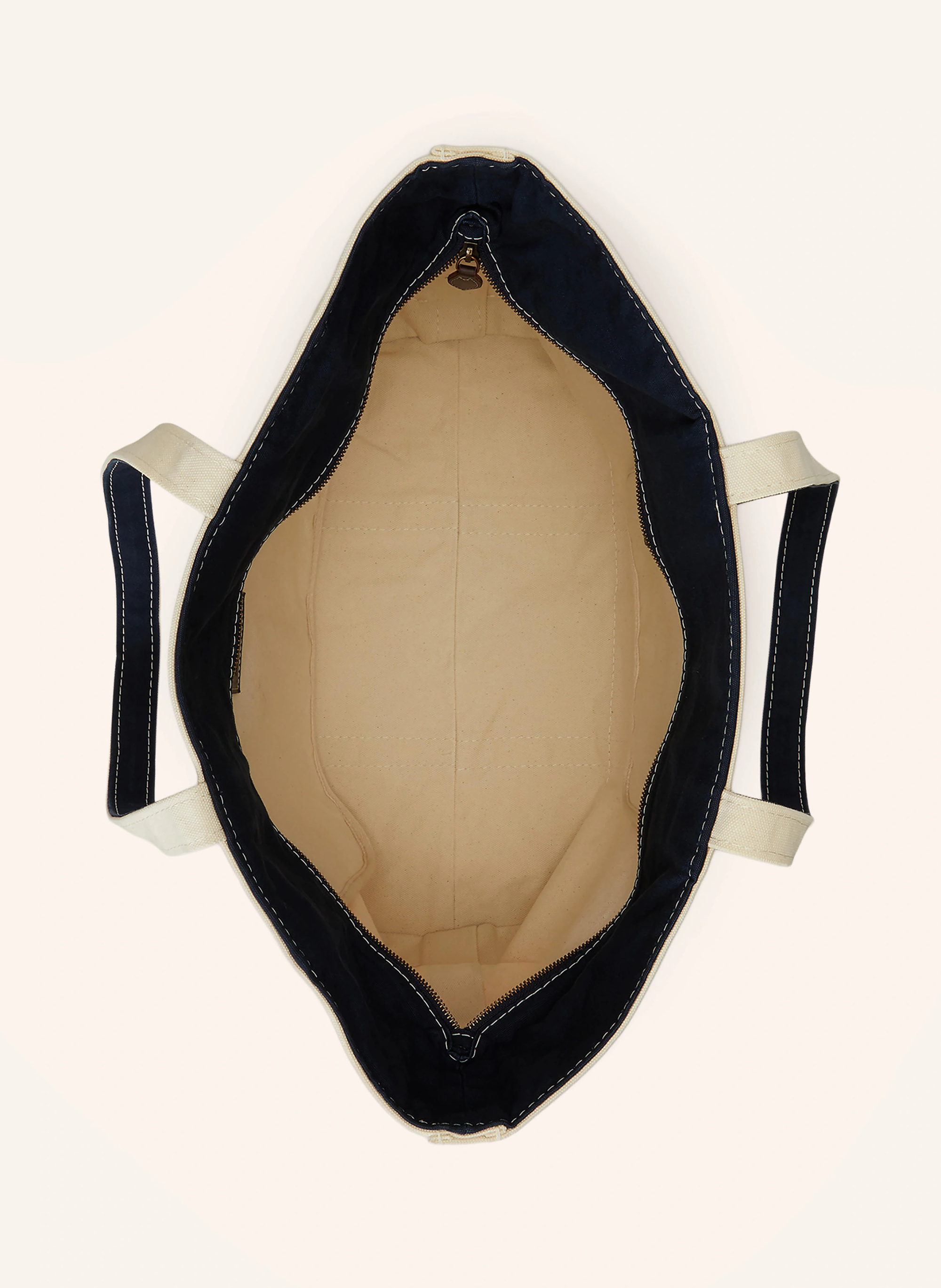 POLO RALPH LAUREN Shopper – CREME / DUNKELBLAU