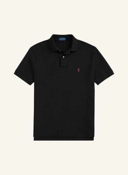 POLO RALPH LAUREN Piqué-Poloshirt Custom Slim Fit – SCHWARZ