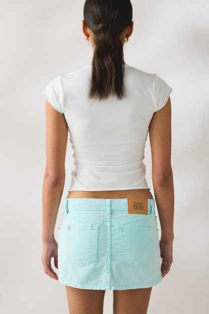 BDG Onna Denim Micro Mini Skirt - Spa Retreat Blue