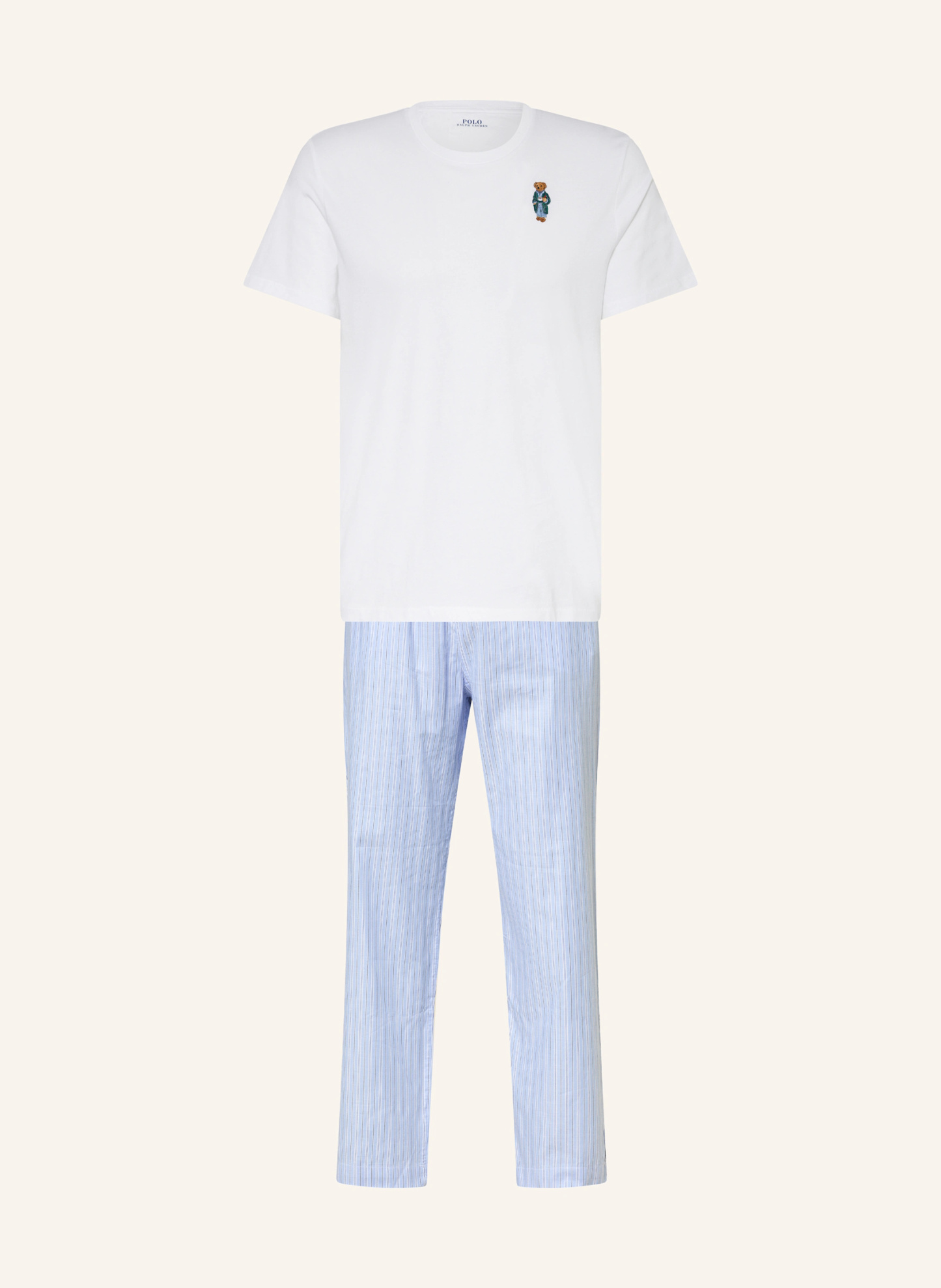 POLO RALPH LAUREN Schlafanzug – HELLBLAU / WEISS / DUNKELBLAU