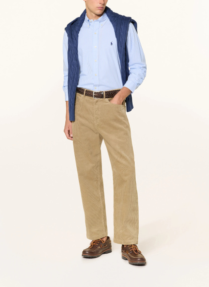 POLO RALPH LAUREN Hemd Custom Fit – WEISS / HELLBLAU
