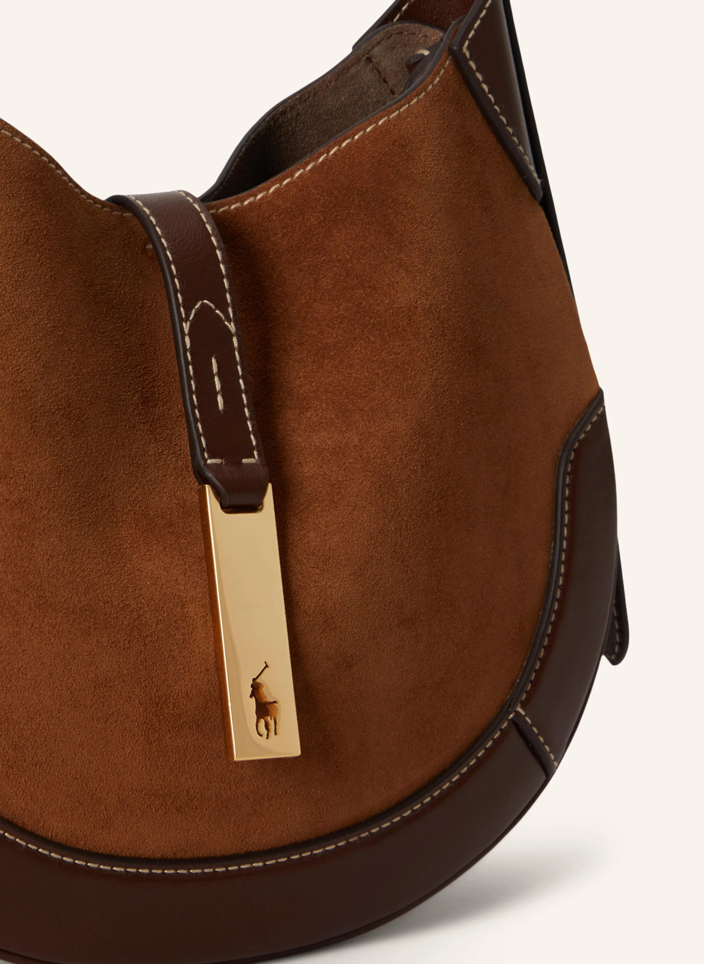 POLO RALPH LAUREN Umhängetasche POLO ID SMALL – BRAUN / GOLD / SCHWARZ