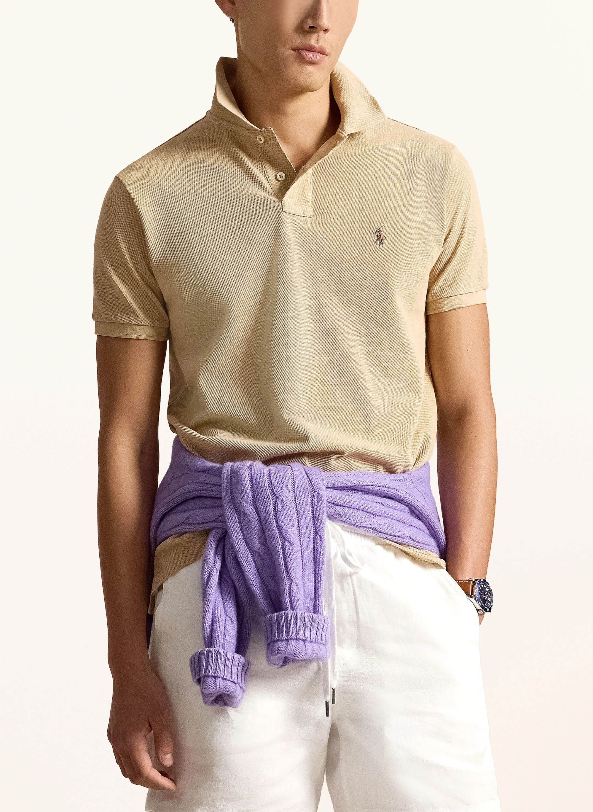 POLO RALPH LAUREN Piqué-Poloshirt Custom Slim Fit – CAMEL (2)