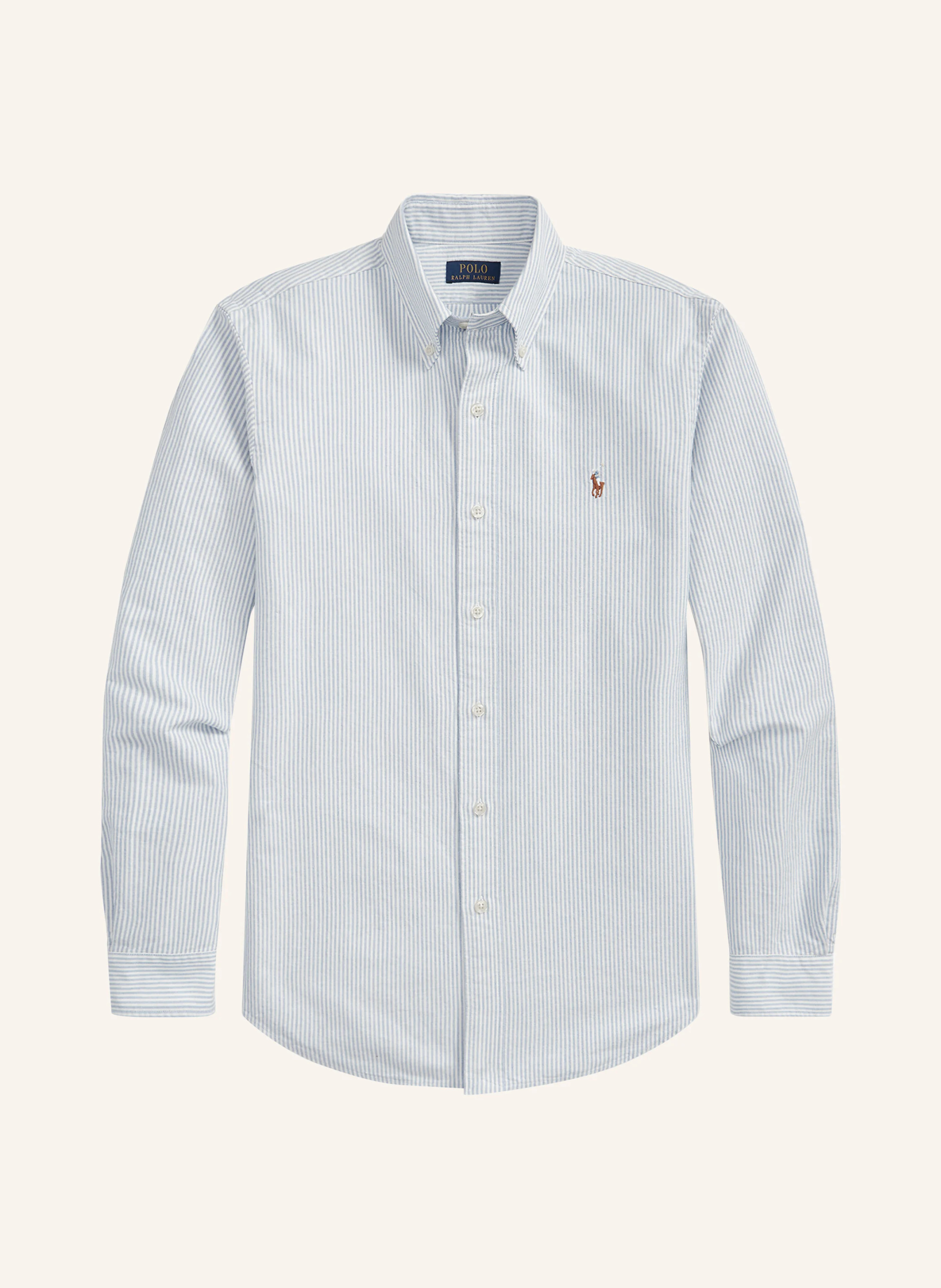 POLO RALPH LAUREN Hemd Custom Fit – WEISS / HELLBLAU