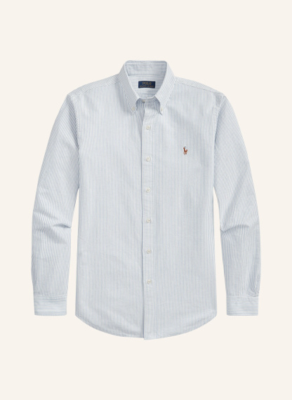 POLO RALPH LAUREN Hemd Custom Fit – WEISS / HELLBLAU